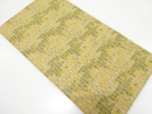 未使用品　ヱ霞に花亀甲模様織り出し　名古屋帯